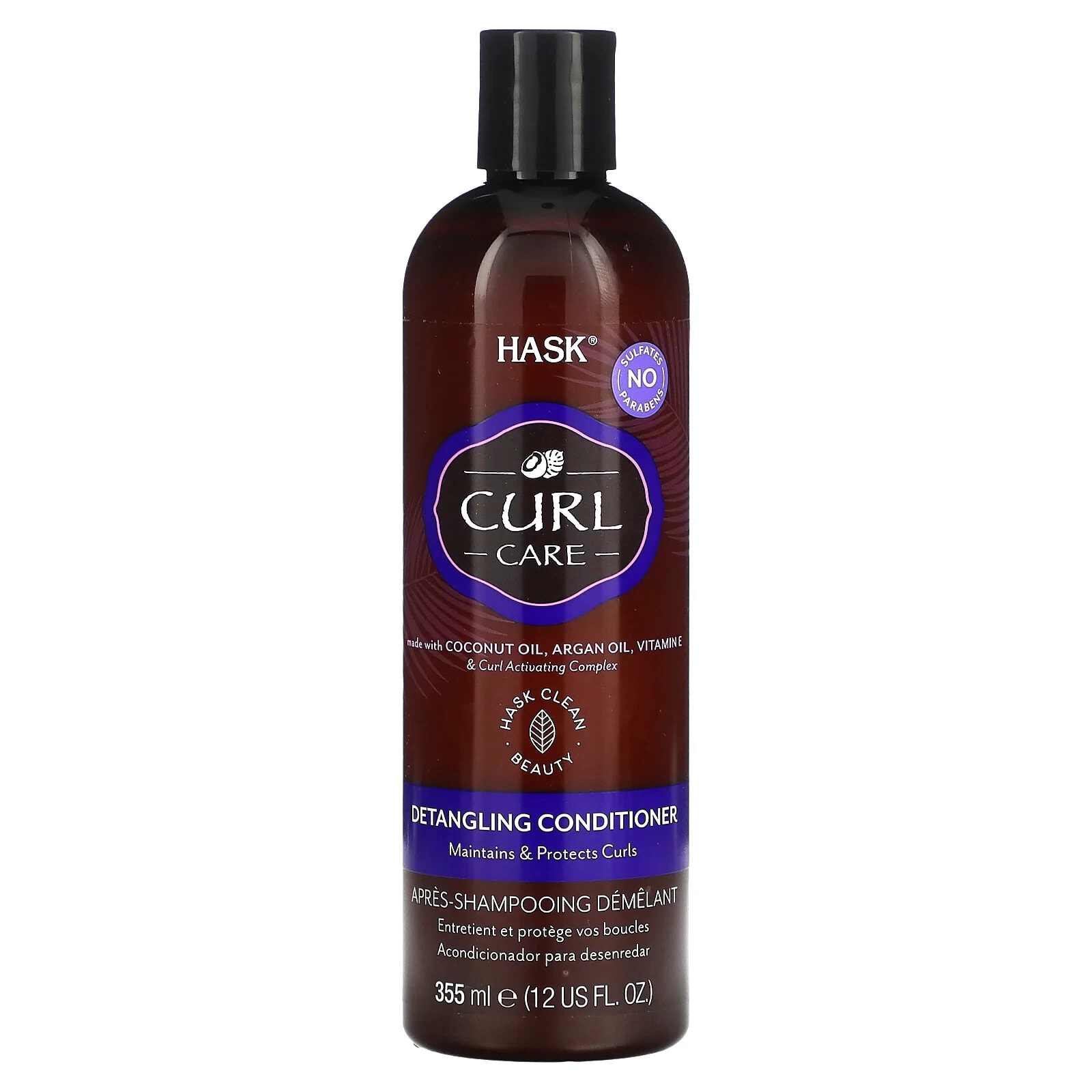 Hask Beauty, Curl Care, кондиционер для распутывания волос, для всех типов локонов, 355 мл (12 жидк. Унций)