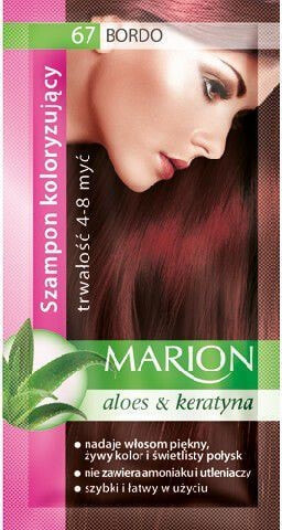 Оттеночное или камуфлирующее средство для волос Marion Szampon koloryzujący 4-8 myć nr 67 bordo 40 ml