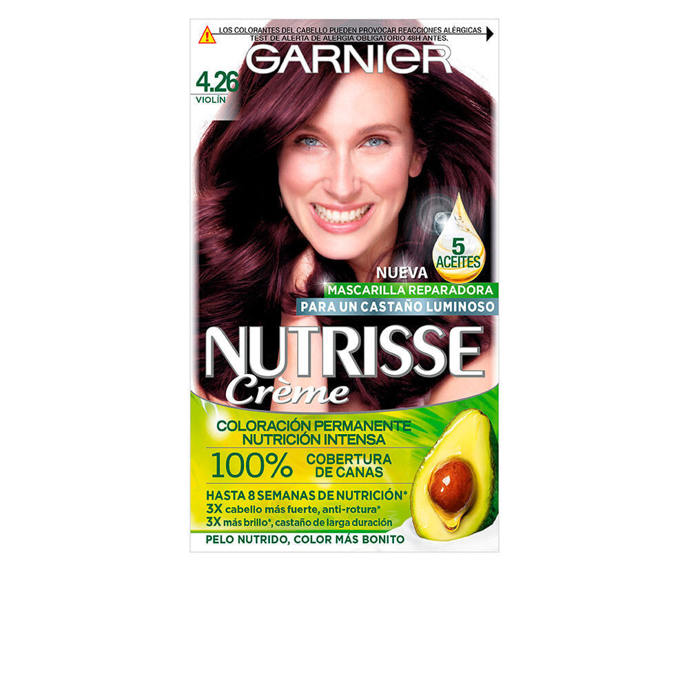 Garnier Nutrisse Creme Nourishing Color 4,26 Питательная масляная краска для волос