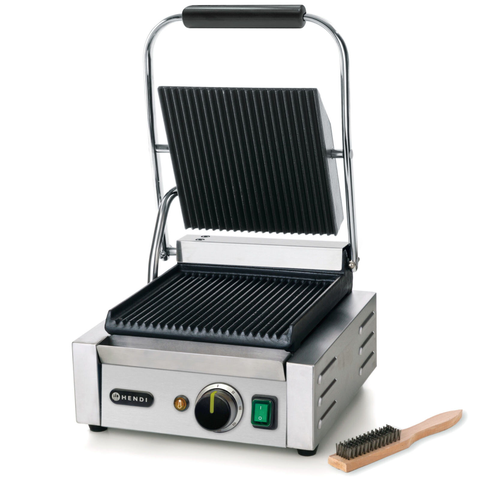 Contact grill single grooved 1800W - Hendi 263501