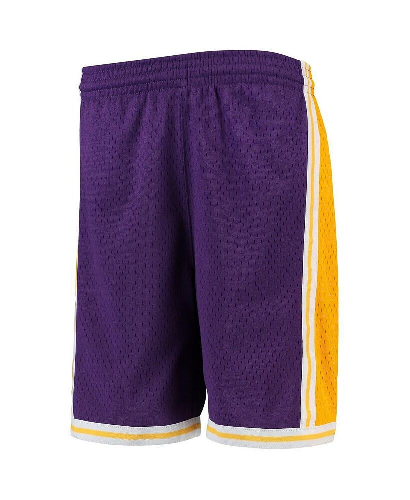 Nike youth Boys Mitchell & Ness Purple Los Angeles Lakers Hardwood Classics Swingman Shorts