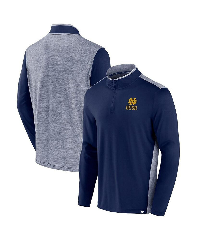 Fanatics men's Branded Navy Notre Dame Fighting Irish Recharged Quarter-Zip Jacket