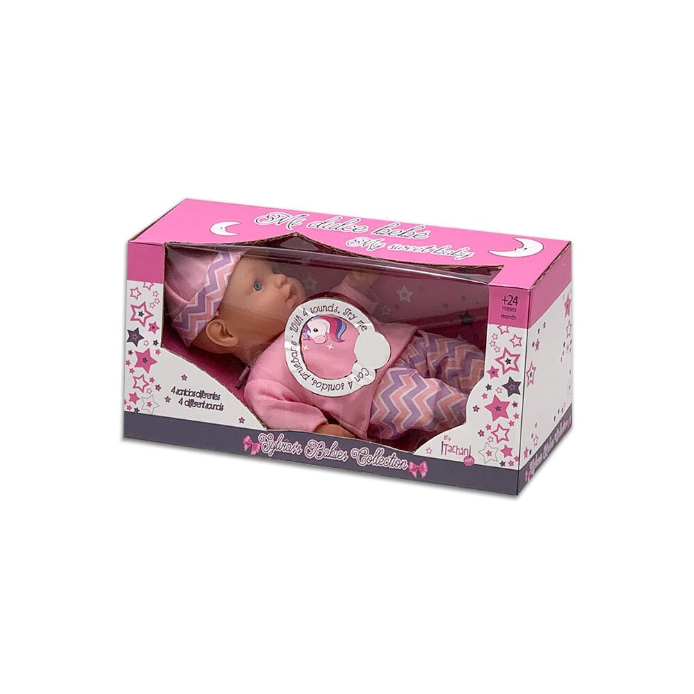 TACHAN Soft Body Doll With Rose Rose Sounds 30 cm