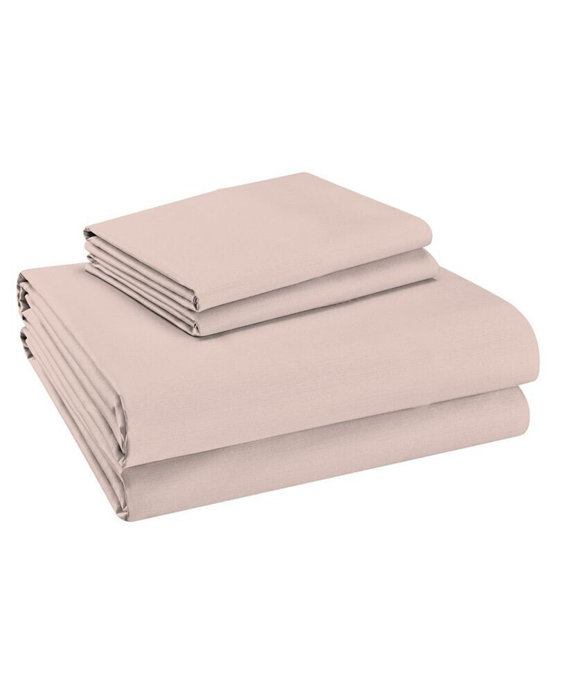 Solid 400 Thread Count Twin Sheet Set, 3 Pieces