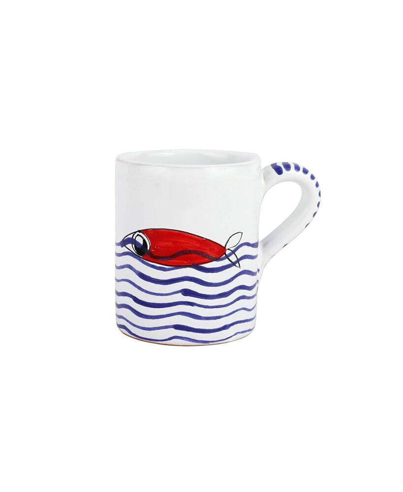 VIETRI pesce Pazzo Red Swimming Fish Mug