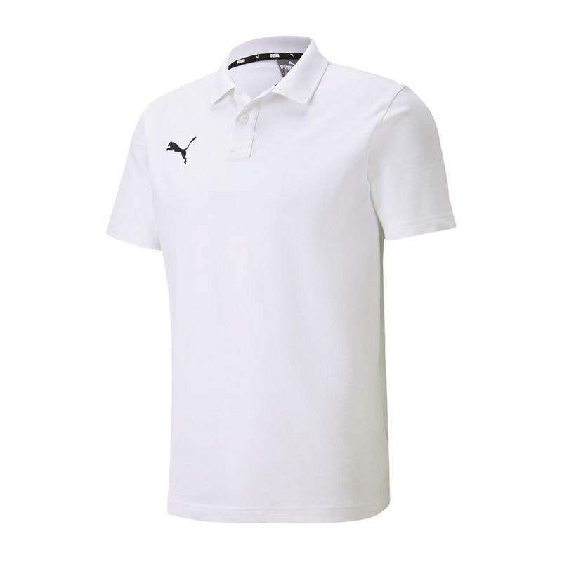 Мужская футболка-поло спортивная белая с логотипом Puma teamGoal 23 T-shirt 656579-04