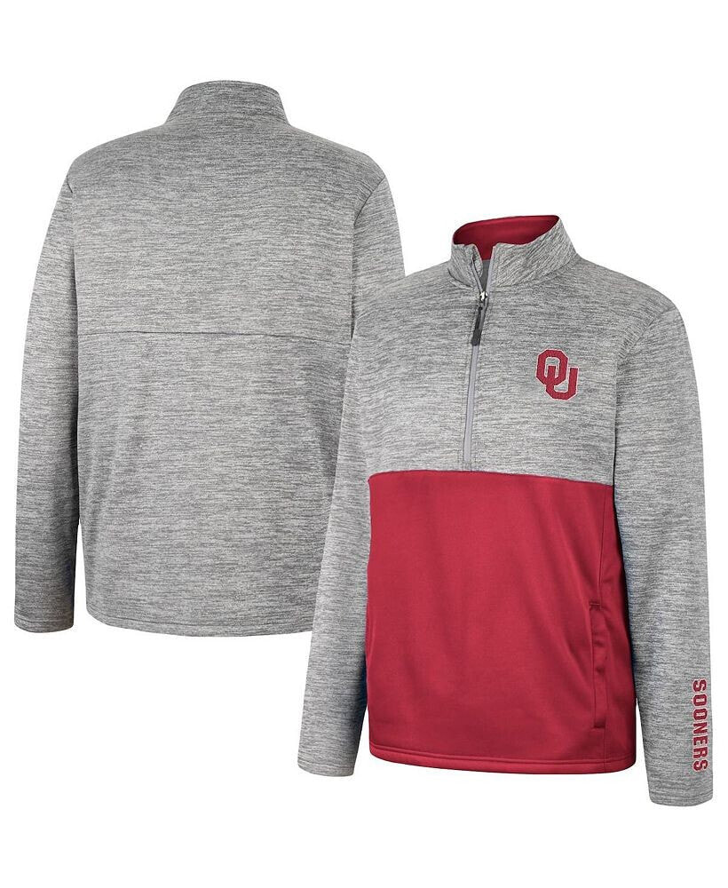 Colosseum men's Gray Oklahoma Sooners John Half-Zip Jacket