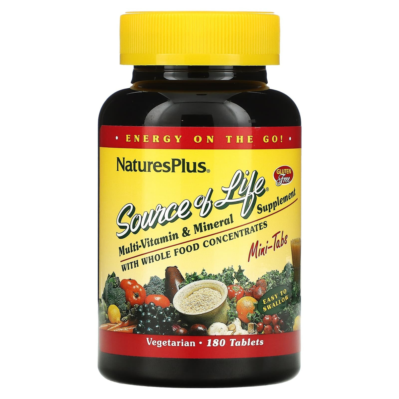Source of Life, Original Mini-Tabs, Multi-Vitamin & Mineral Supplement with Concentrated Whole Food , 90 Tablets