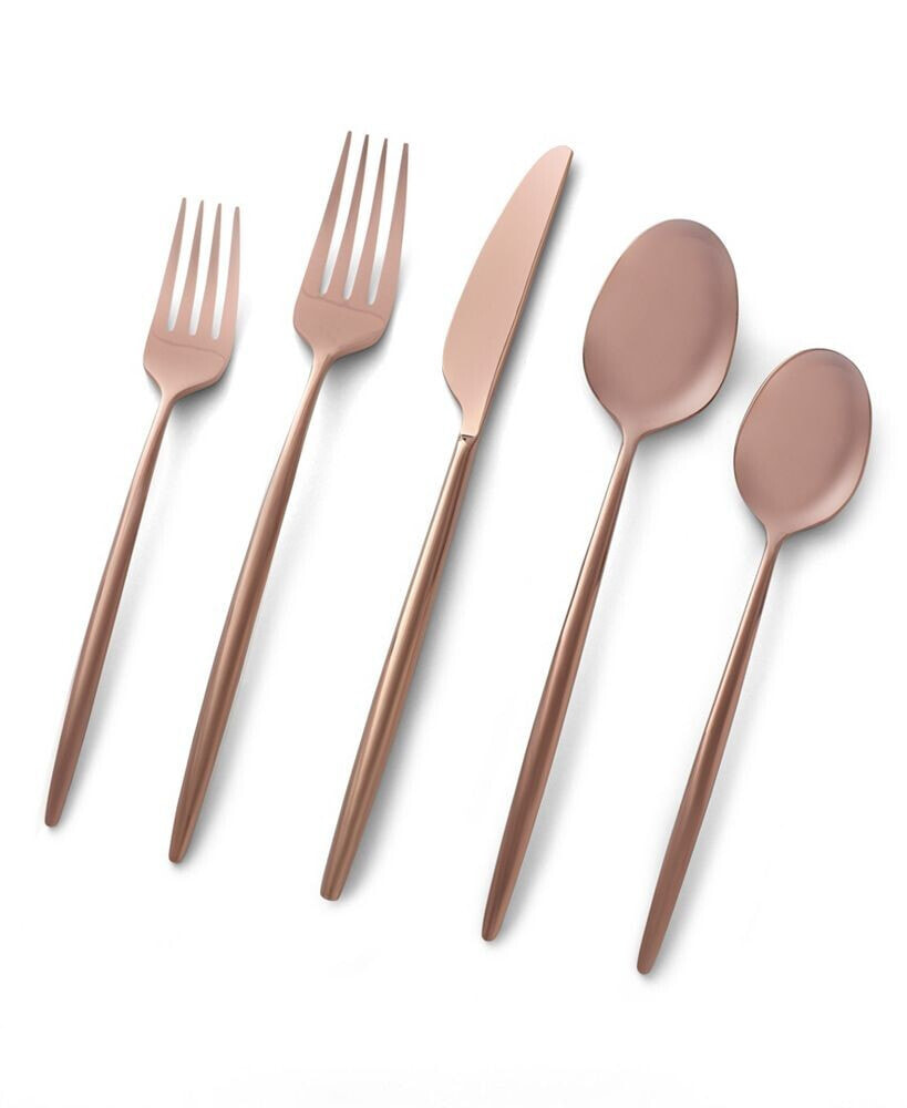 Cambridge Silversmiths gaze Copper Mirror 20-Piece Flatware Set, Service for 4