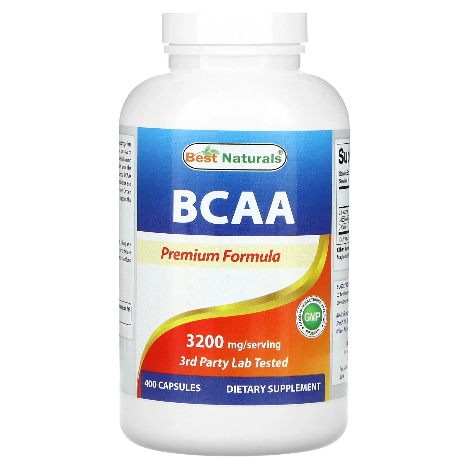 Best Naturals, BCAA, 800 мг, 400 капсул