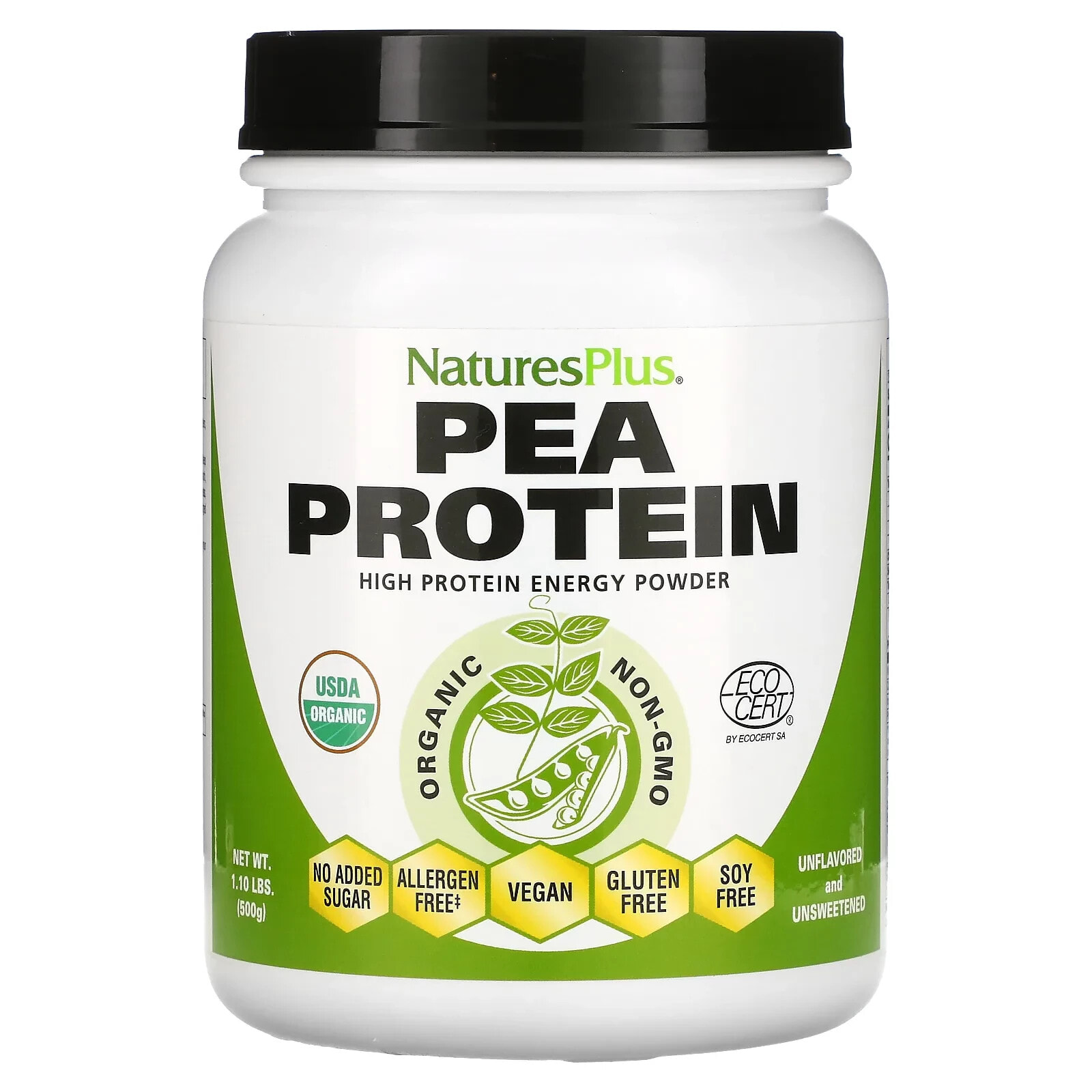 Organic Pea Protein Powder, 1.1 lbs (500 g)