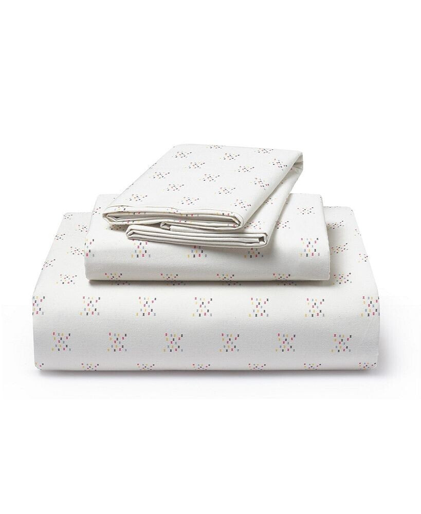 Justina Blakeney xOXO 200-Thread Count Cotton Percale 4-Pc Sheet Set, King