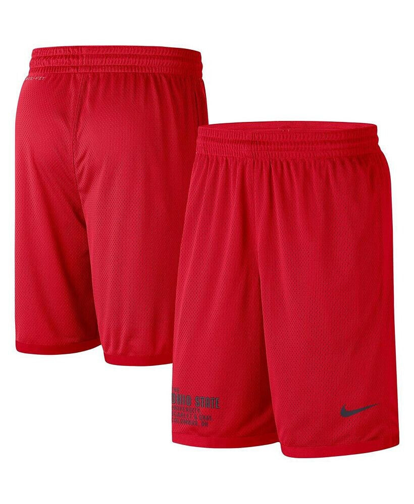 Nike men's Scarlet Ohio State Buckeyes Performance Mesh Shorts