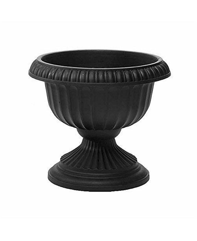 Novelty outdoor Grecian Urn, Planter/Flower Pot, Plastic, Black, 18