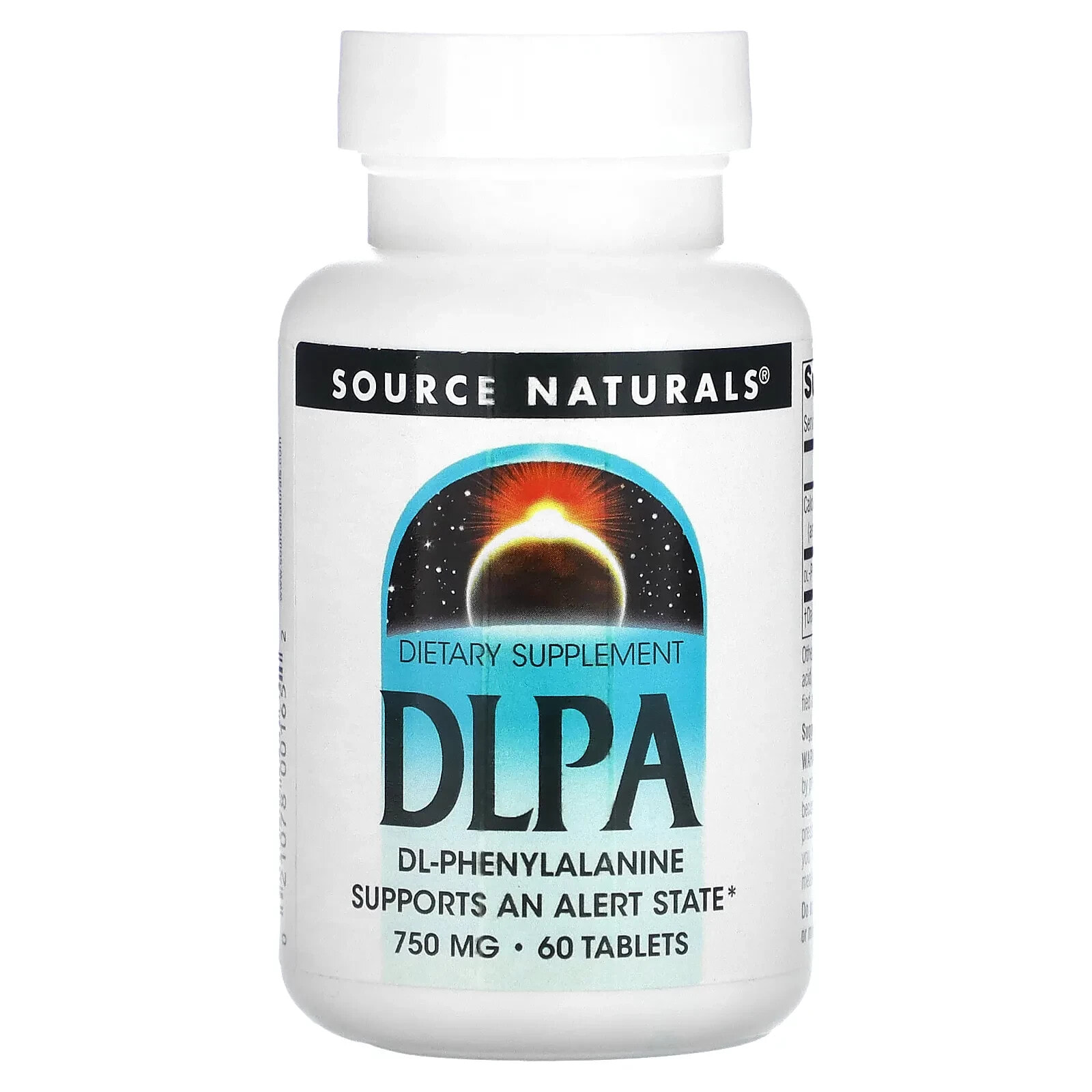 Source Naturals, DLPA (DL-фенилаланин), 750 мг, 60 таблеток