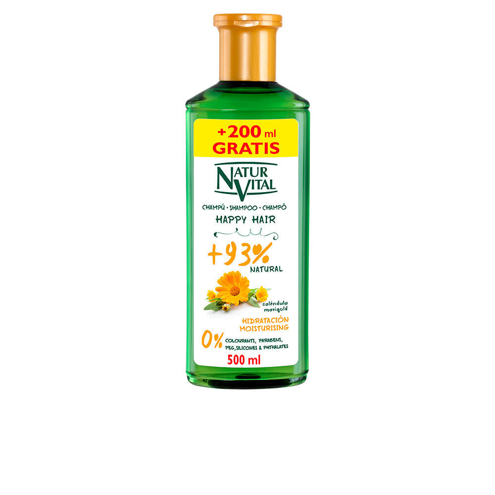 Natur Vital Happy Hair Moisturizing Shampoo Увлажняющий шампунь с натуральным экстрактом календулы для всех типов волос 500 мл
