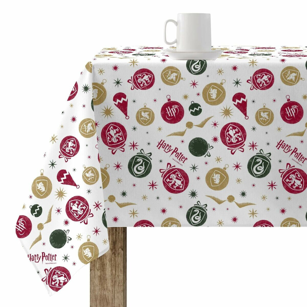 Stain-proof resined tablecloth Harry Potter Christmas 140 x 140 cm