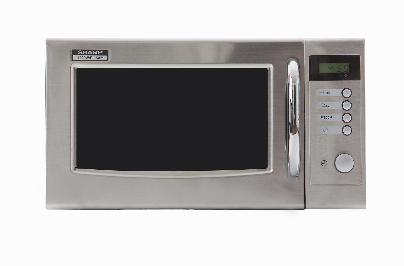 Sharp Home Appliances R-15AM - Countertop - Solo microwave - 28 L - 1000 W - Buttons - Stainless steel