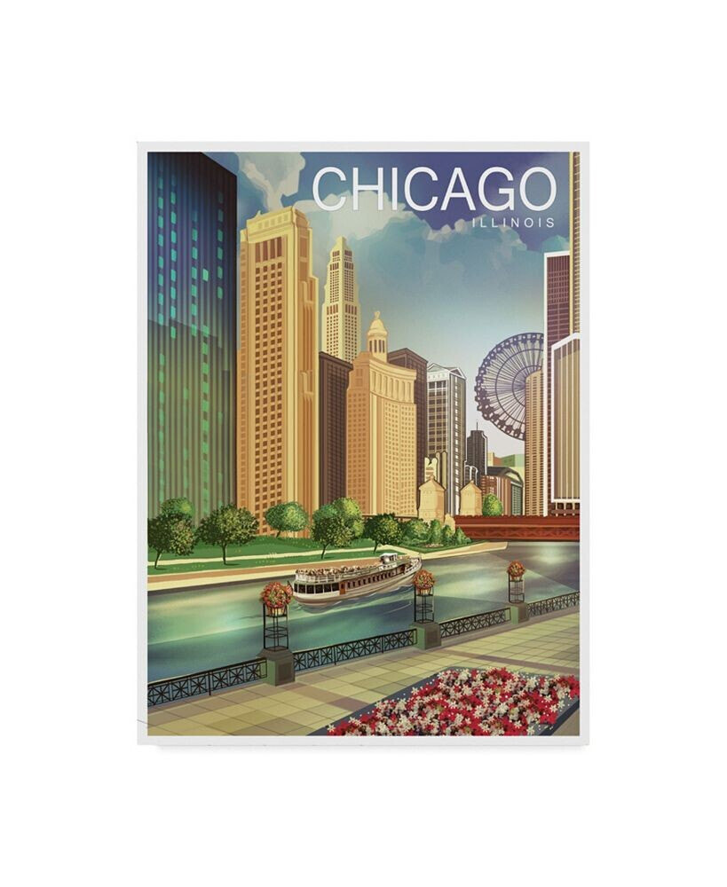Trademark Innovations old Red Truck 'Chicago 1' Canvas Art - 47