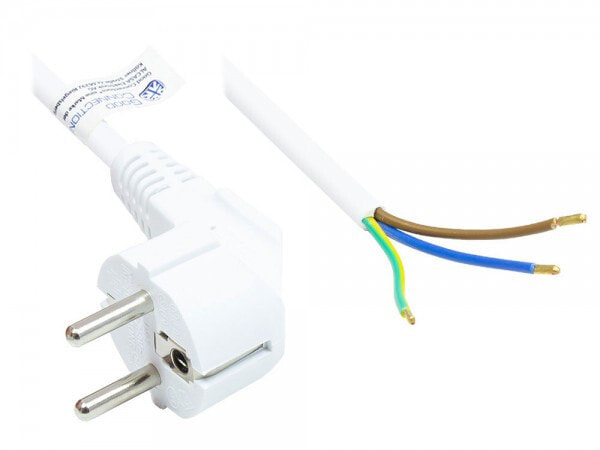 Alcasa P0185-W050 кабель питания Белый 5 m Силовая вилка тип E+F