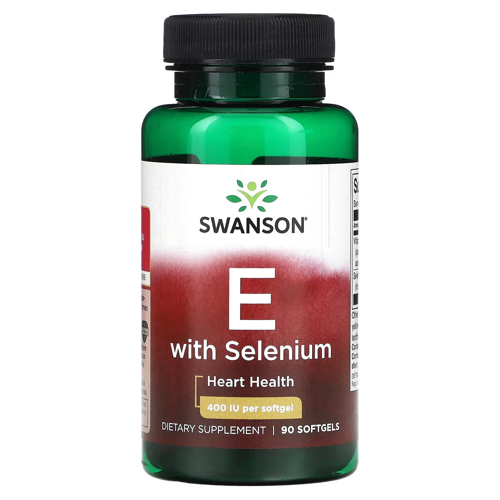 Swanson, Витамин E с селеном, 400 МЕ, 90 мягких таблеток