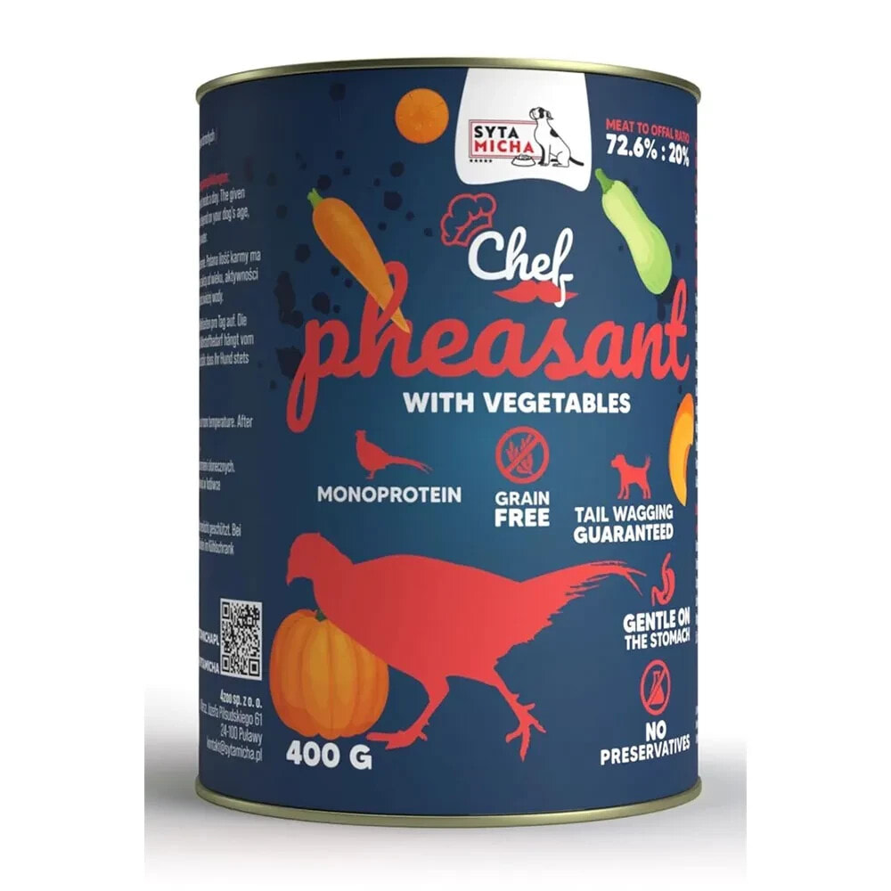 SYTA MICHA Chef pheasant with vegetables wet dog food 400g