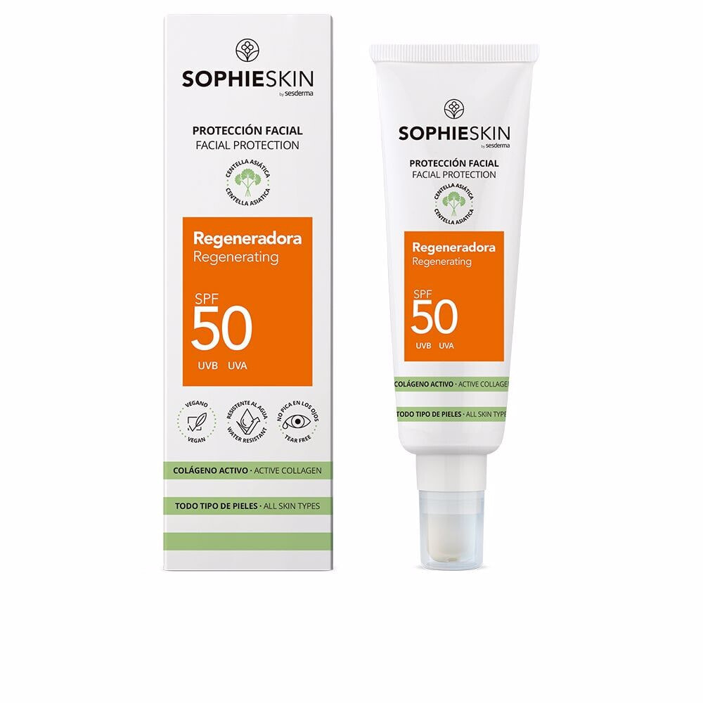 Sophieskin Regenerating Facial  Protection SPF50 Восстанавливающий солнцезащитный крем с коллагеном для всех типов кожи 50 мл