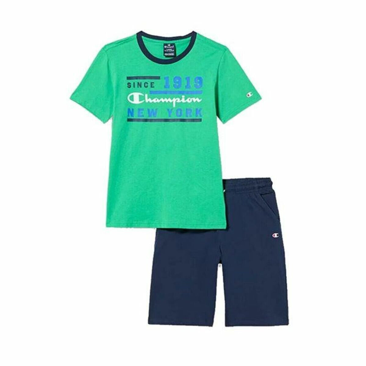 Children's Sports Outfit Champion Green 2 Pieces Lime green