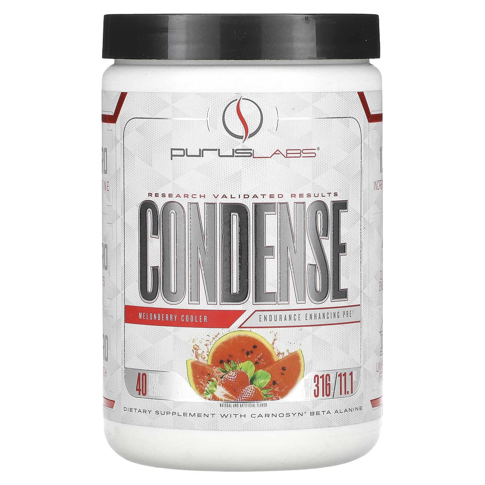 Purus Labs, Condense, Endurance Enhancing Pre, Melonberry Cooler, 11.1 oz (316 g)