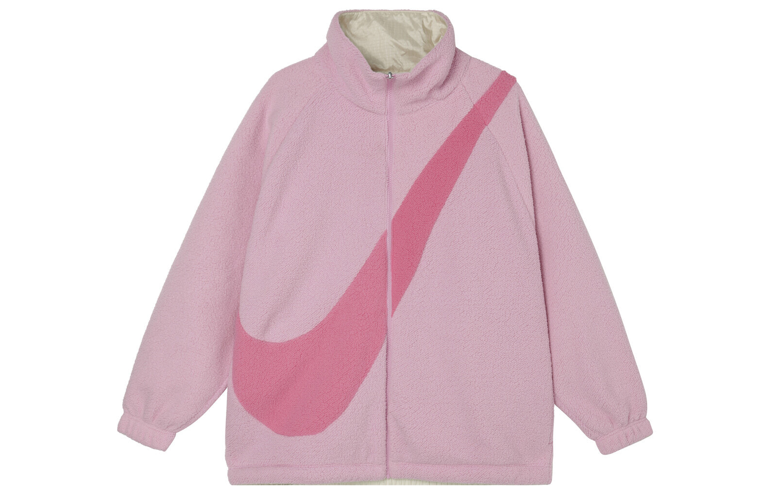 Nike big swoosh jacket pink on sale