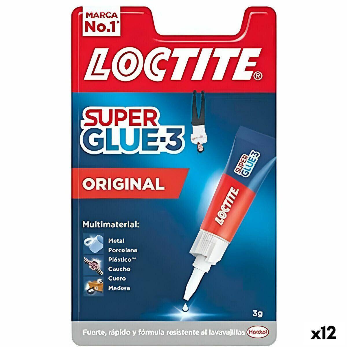 Instant Adhesive Loctite Super Glue 3 3 g (12 Units)