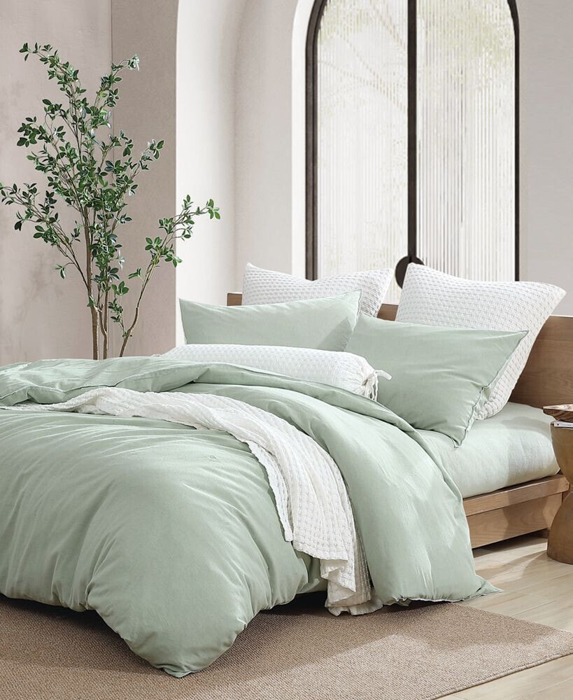 DKNY pure Washed Linen 3 -Piece Duvet Cover Set, King