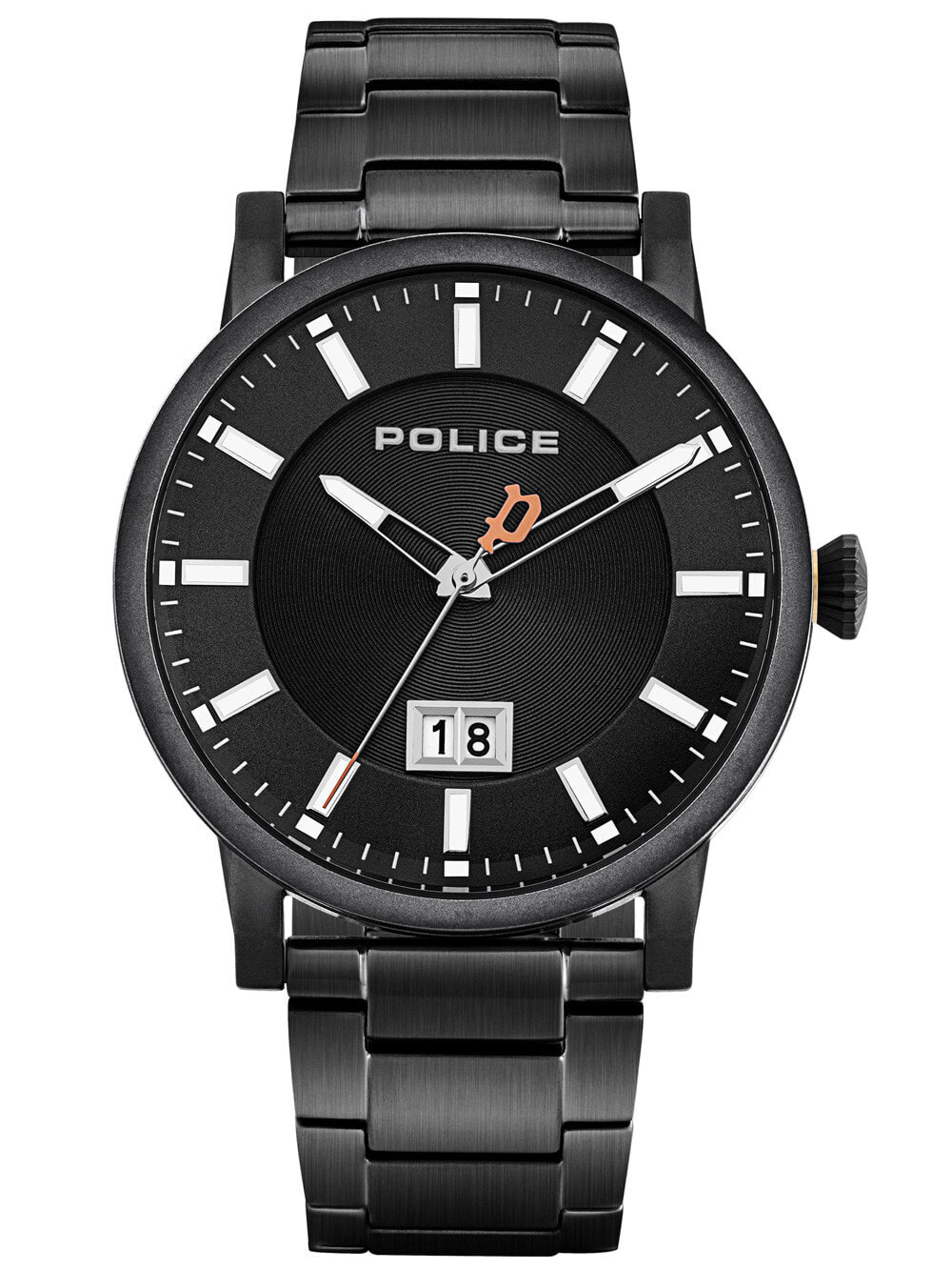 Мужские наручные часы с черным браслетом Police PL15404JSB.02M Collin Mens 42mm 3ATM