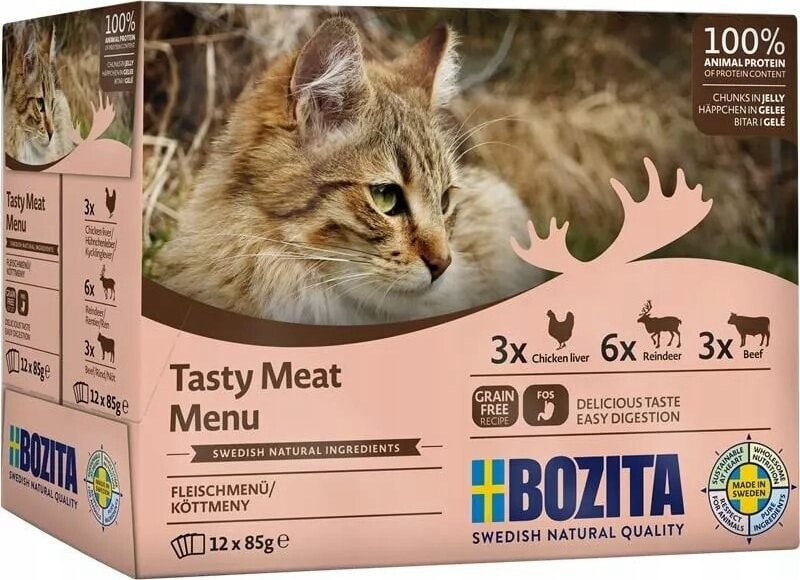 Bozita Bozita Cat Multibox z mięsem w galaretce saszetki 12x85g