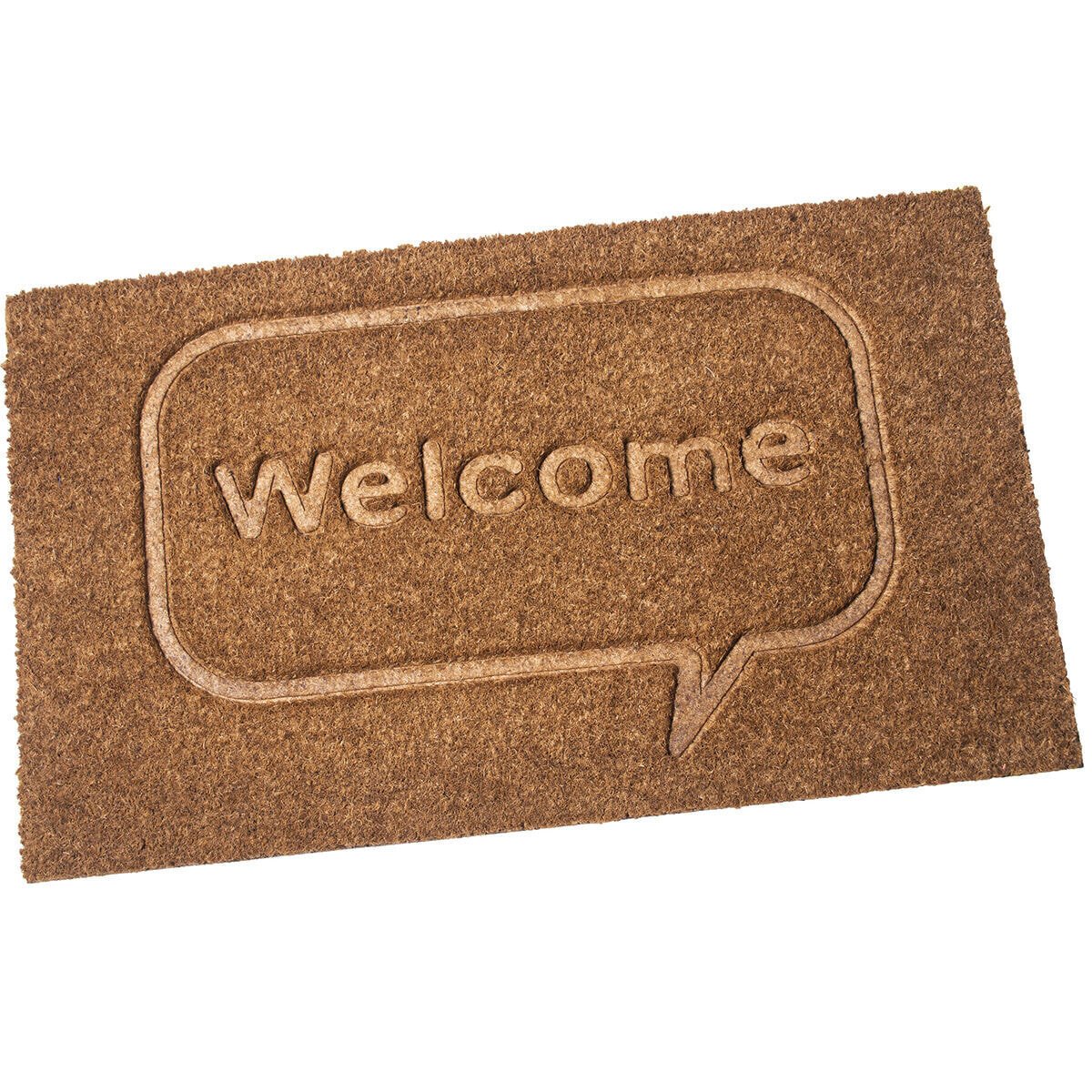 Doormat Alexandra House Living Welcome Brown 45 x 2 x 75 cm