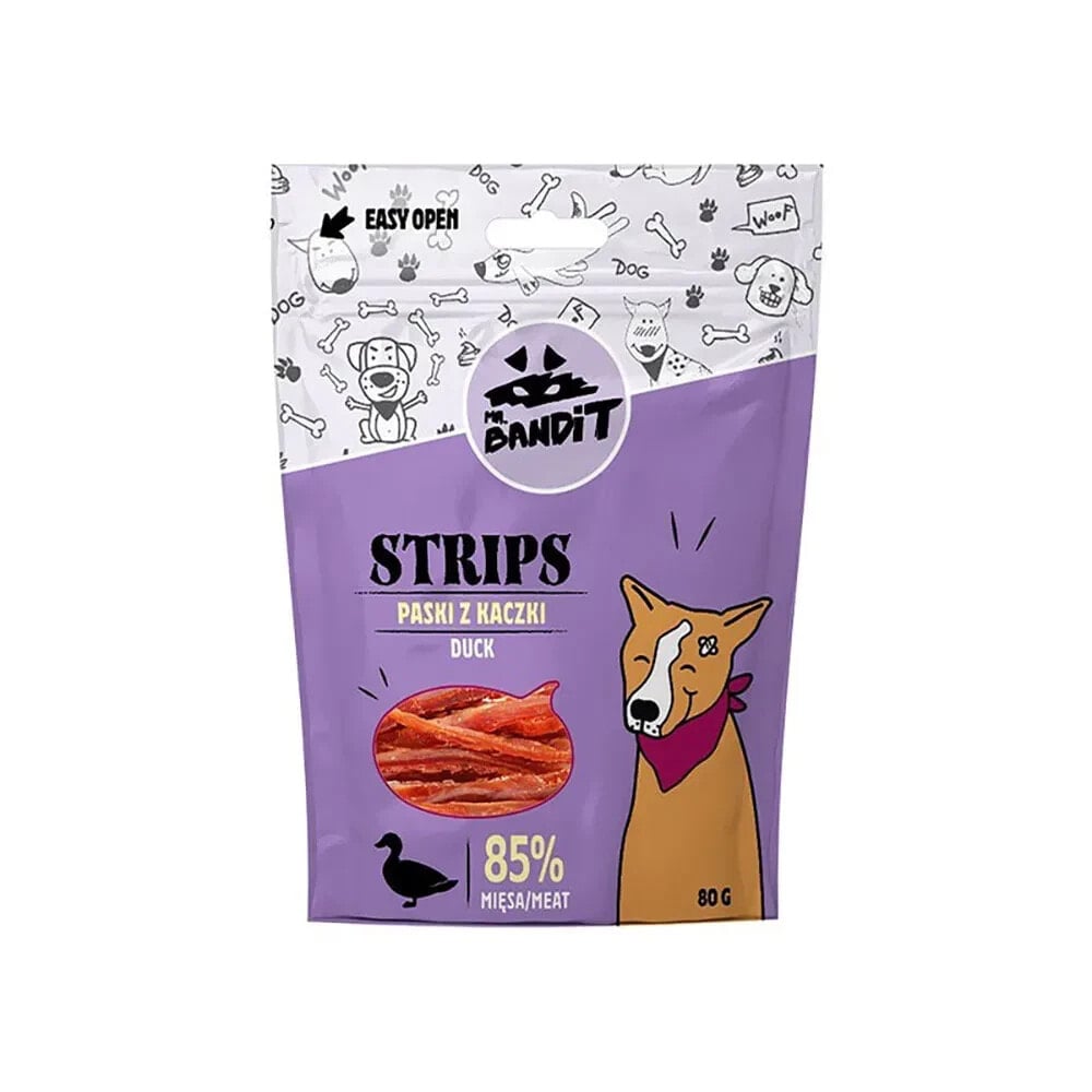 VET EXPERT MR. BANDIT STRIPS Duck Strips dog treat 80g