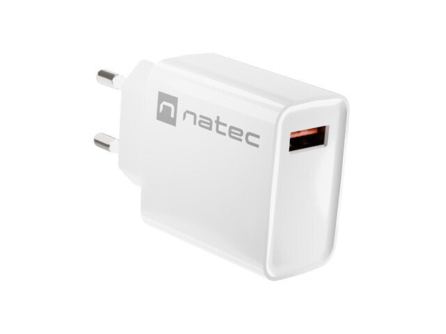 natec USB CHARGER RIBERA USB-A 18W WHITE