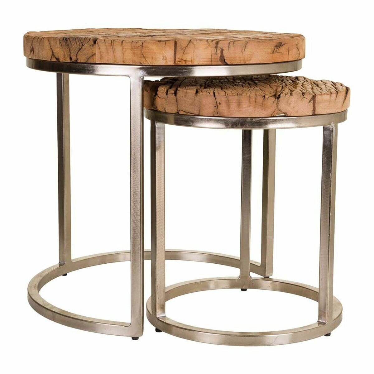 Set of 2 tables Alexandra House Living Natural Iron Mango wood