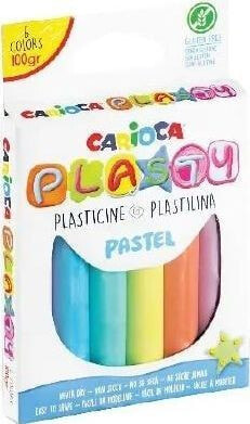 Carioca Plastelina 100g 6 kolorów pastelowa