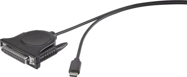Renkforce RF-3385682 кабельный разъем/переходник D-Sub 25-pin USB-C Черный