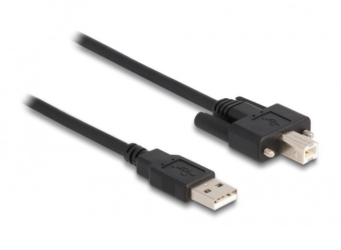 Delock Kabel USB 2.0 Typ-A Stecker zu Typ-B mit Schrauben 0.5 m - Cable - Digital