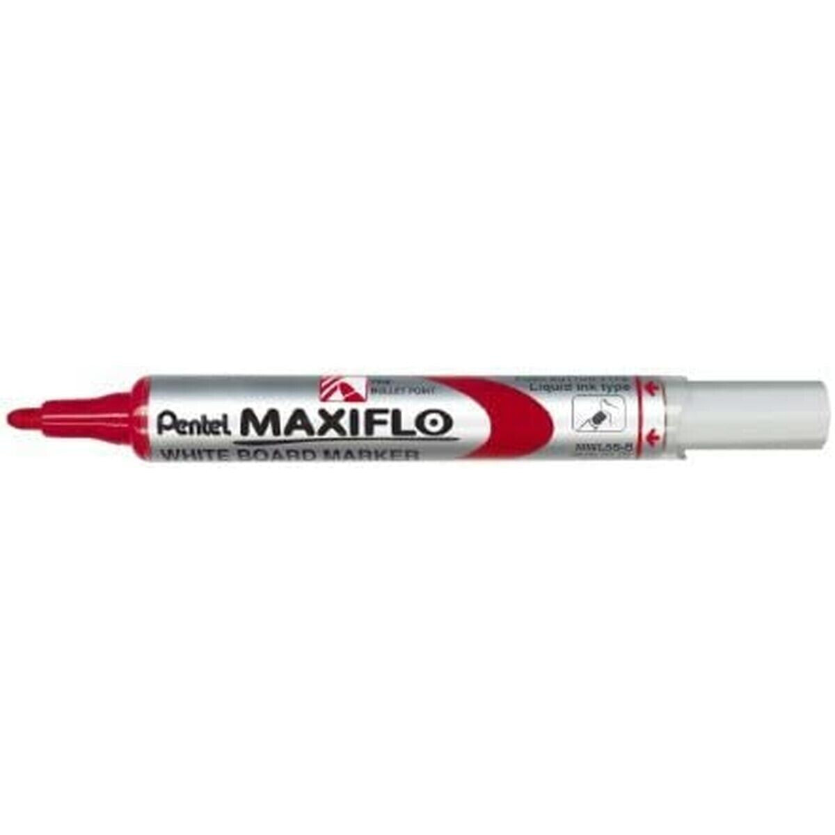 Liquid chalk marker Pentel Maxiflo MWL-5S Red (12 Pieces)