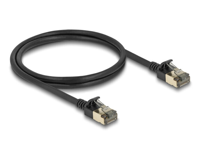 Delock RJ45 Netzwerkkabel Cat.8.1 F/FTP Slim Pro 1 m schwarz