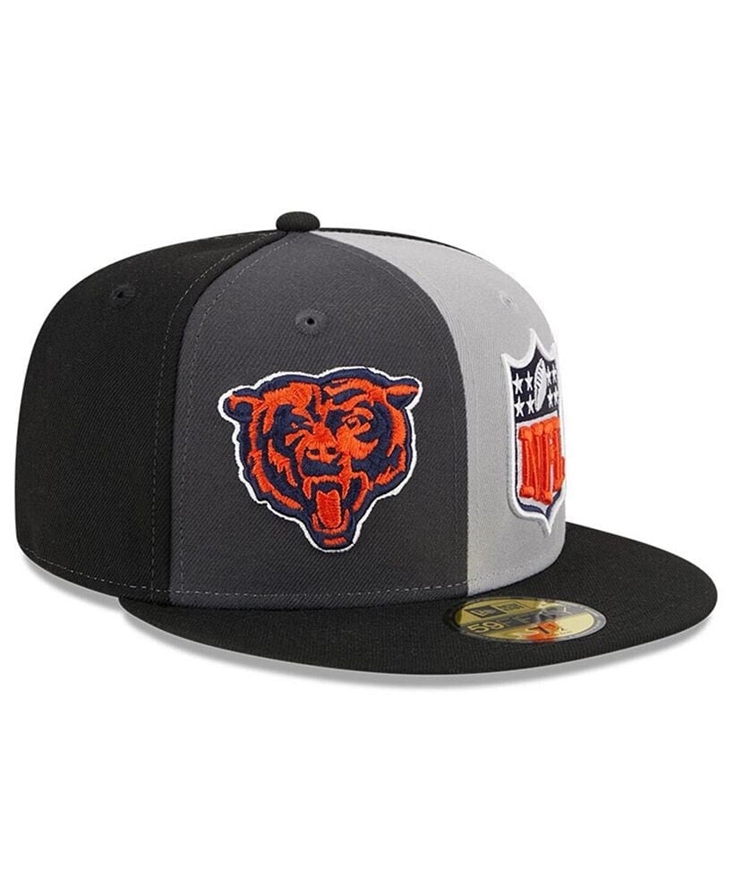 New Era men's Gray, Black Chicago Bears 2023 Sideline 59FIFTY Fitted Hat