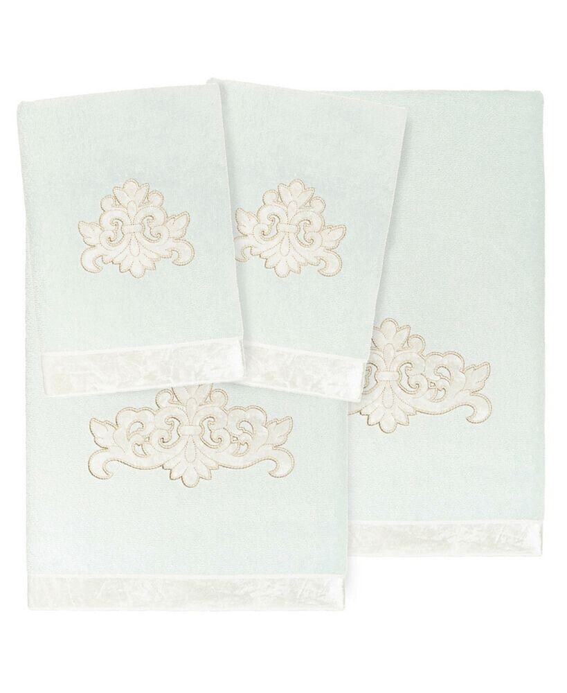 Linum Home textiles Turkish Cotton May Embellished Towel Set, 4 Piece