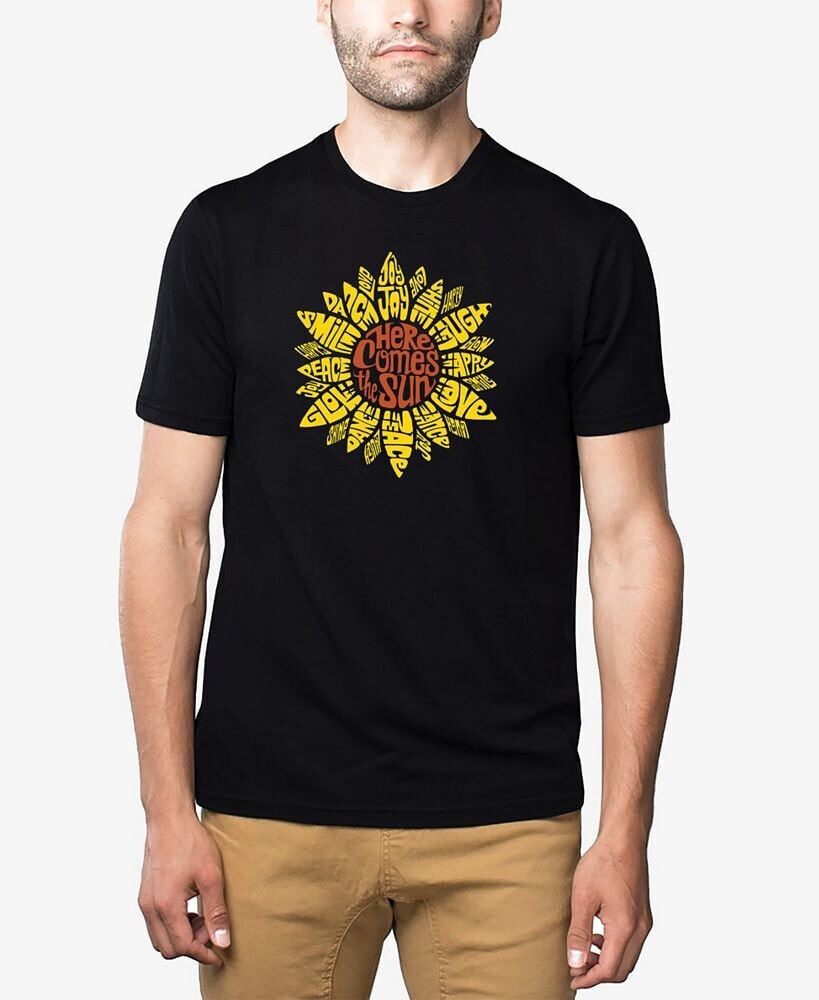Men's Premium Blend Word Art Sunflower T-shirt