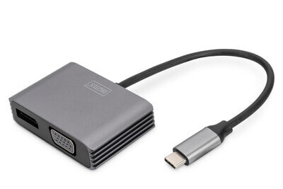 DIGITUS USB Type-C 4K 2-in-1 DisplayPort + VGA Graphics Adapter