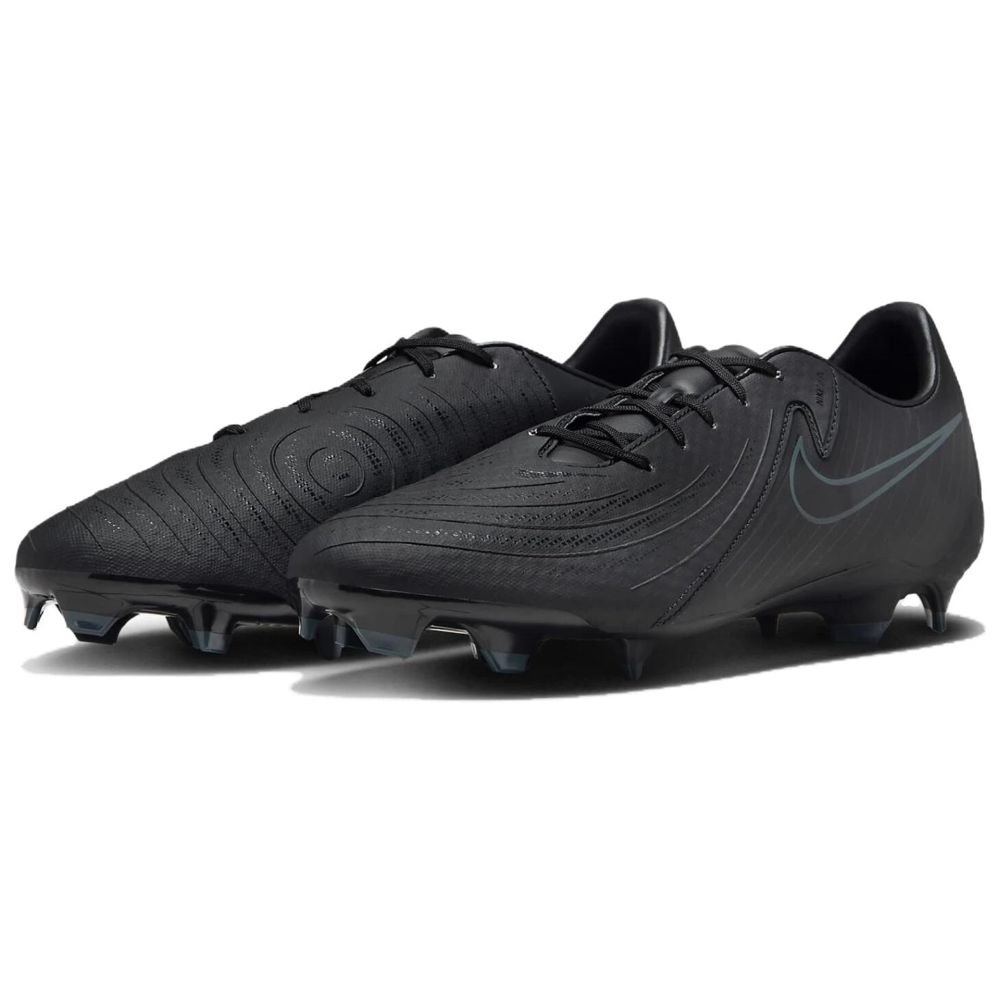 Nike Phantom GX 2 Academy MG Rubber Short Studs Anti-Slip Wear-Resistant Rugby Shoes Unisex Black