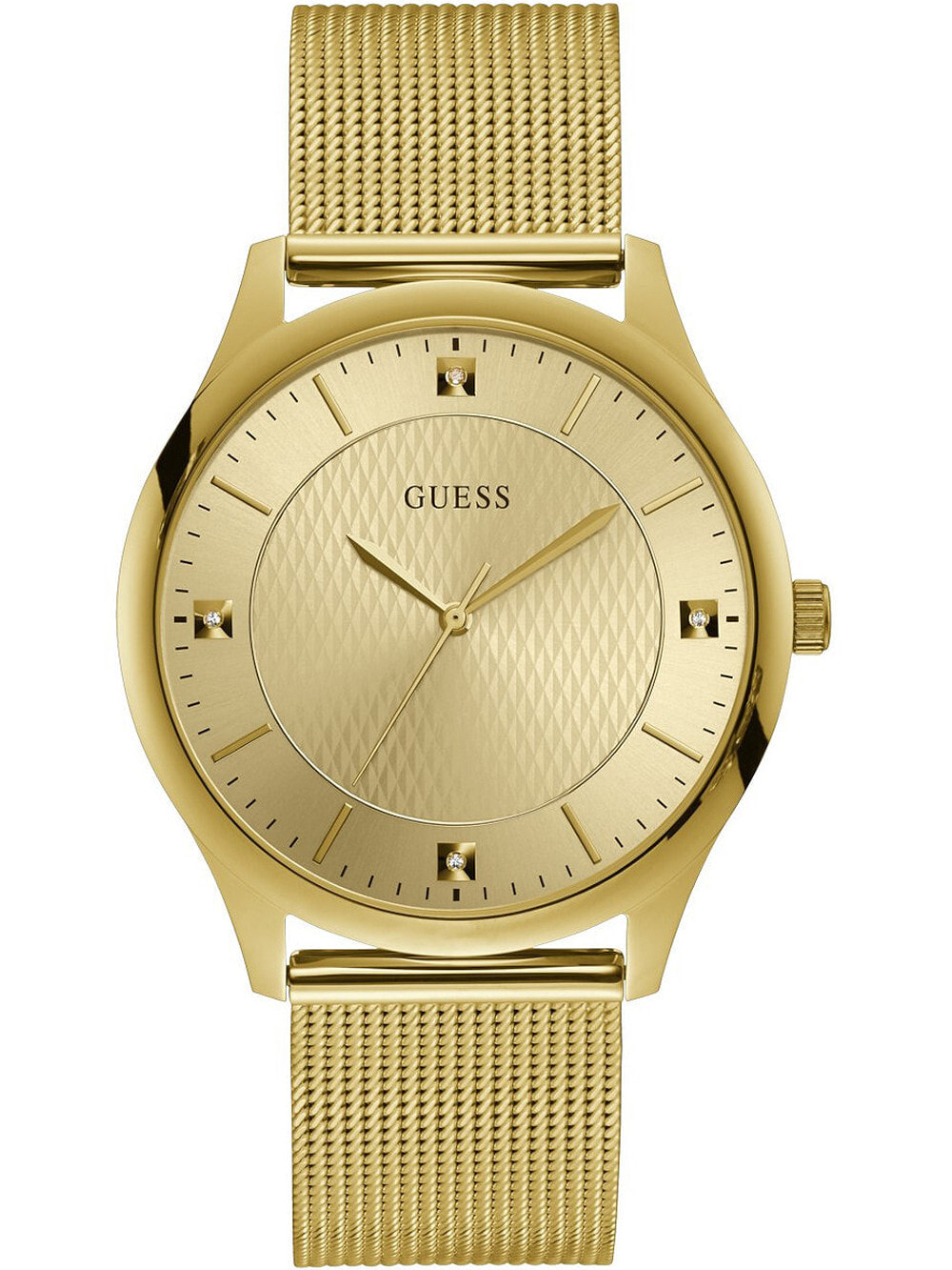 Мужские наручные часы с золотым браслетом Guess GW0069G2 Riley mens 44mm 3ATM