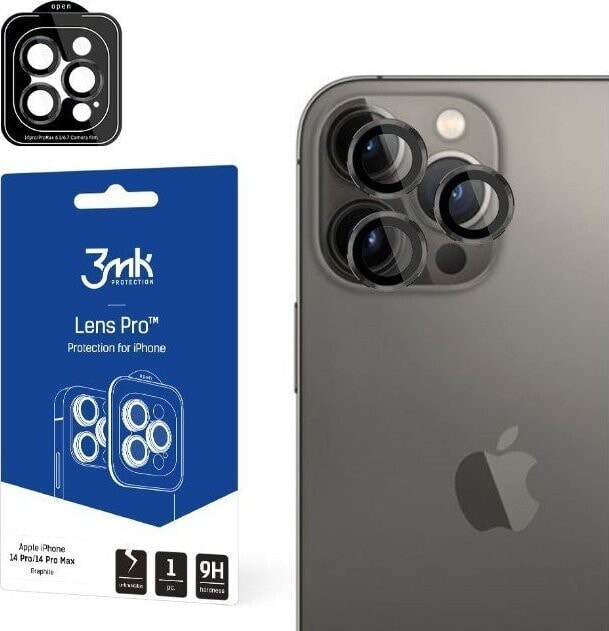 3MK Szkło hybrydowe na obiektyw aparatu 3MK Lens Protection Pro Apple iPhone 14 Pro/14 Pro Max grafitowy/graphite